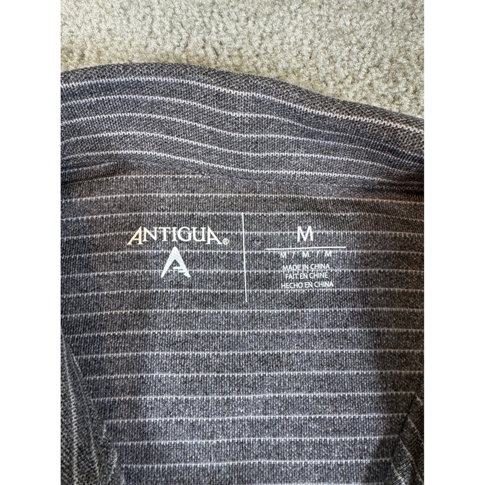 Antigua Tennessee Volunteers Mens Grey Striped Polo Shirt NCAA Vols Size M NEW - Picture 5 of 9